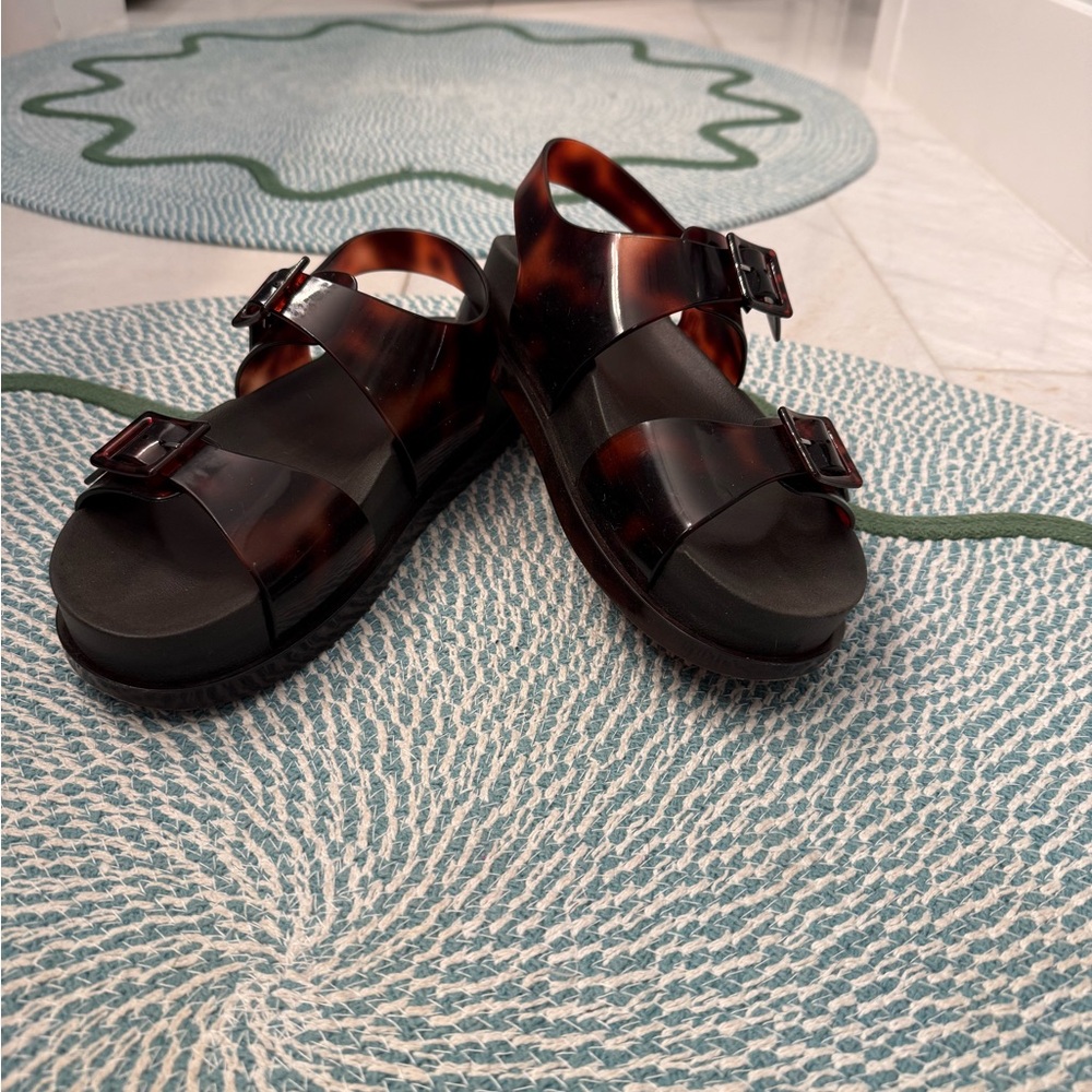 Melissa Tortoiseshell Platform Sandals - image 4